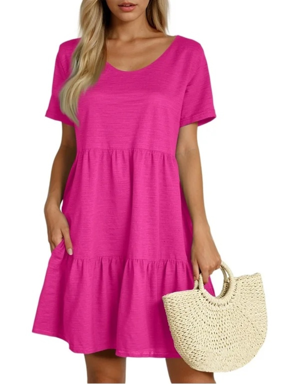 Time & Tru Tiered Casual Dress